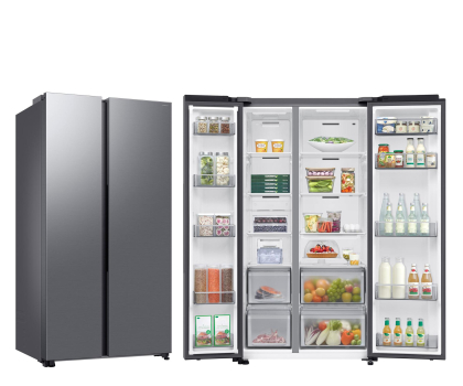 Lodówka Side by Side Lodówka Samsung RS70F65QETEO No Frost 178,6cm Stal Szczotkowana Kostkarka Twistowa AI 655L